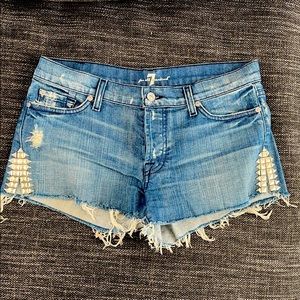 7 for all mankind jean shorts